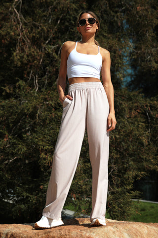 Sydney Pants - Latte Stripes