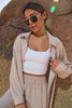 Austin Button Up - Latte Stripes *Restocks in May