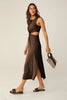 Around the World Front Twist Dress - Espresso