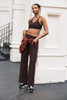 Spacedye Laid Back Wide Leg Pants - Dark Chocolate