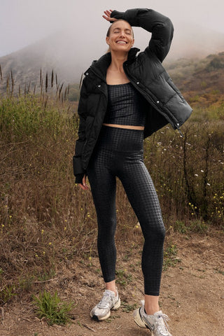 Powershine High Waisted Leggings - Houndstooth