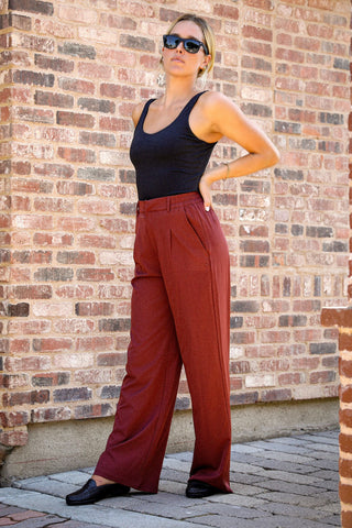 Brooklyn Trousers - Chestnut *Restocks in January