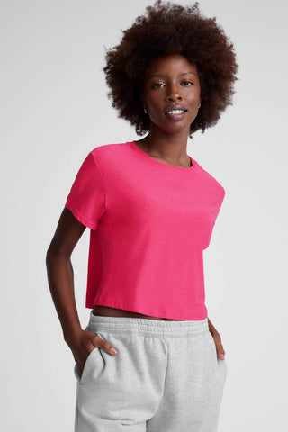 Supreme Cropped Tee - Vivid Pink