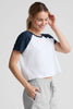 Featherweight Colorblock Tee - Cloud White Navy