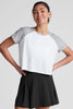 Featherweight Colorblock Tee - Cloud White Silver Mist