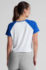 Featherweight Colorblock Tee - Court Blue White