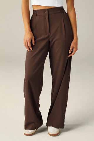 Status Wide Leg Trousers - Espresso