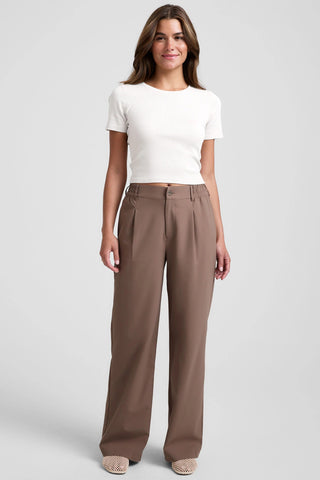 Status Wide Leg Trousers - Khaki