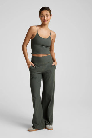 Spacedye Laid Back Wide Leg Pants - Dusty Forest