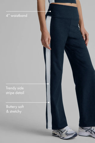 Spacedye Laid Back Wide Leg Pants - Navy White