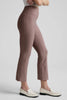 Pintuck Kick Flare High Waisted Pant - Rosey Taupe