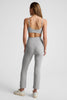 Pintuck Kick Flare High Waisted Pant - Silver Mist