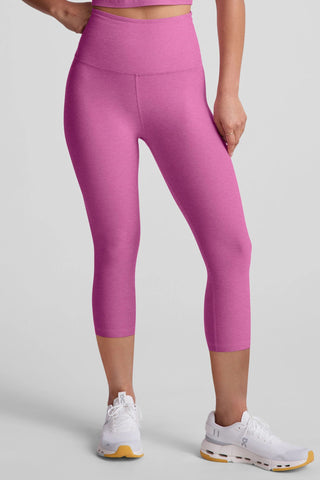 Walk + Talk High Waisted Capri Leggings - Sunset Violet