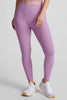 High Waisted Midi Leggings - Lilac Petal