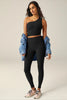 The Bold Shoulder Cropped Tank - Darkest Night
