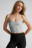 On the Up Cropped Tank - Silver Mist