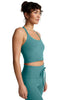 On the Up Cropped Tank - Deep Aqua