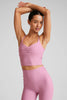 Raise The Barre Shirred Cropped Tank - Pink Haze