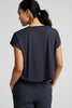 Studio Luxe Cropped Tee - Navy