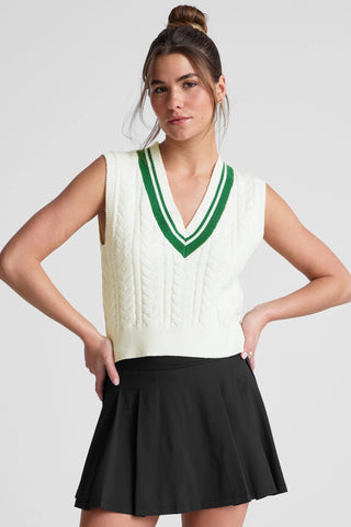 The Cable Knit Vest - Cream