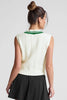The Cable Knit Vest - Cream