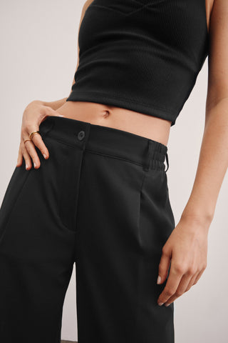 Status Wide Leg Trousers - Black